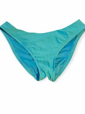 VICTORIA’S SECRET Turquoise Teal Ruched Bikini Bottom Swim Large